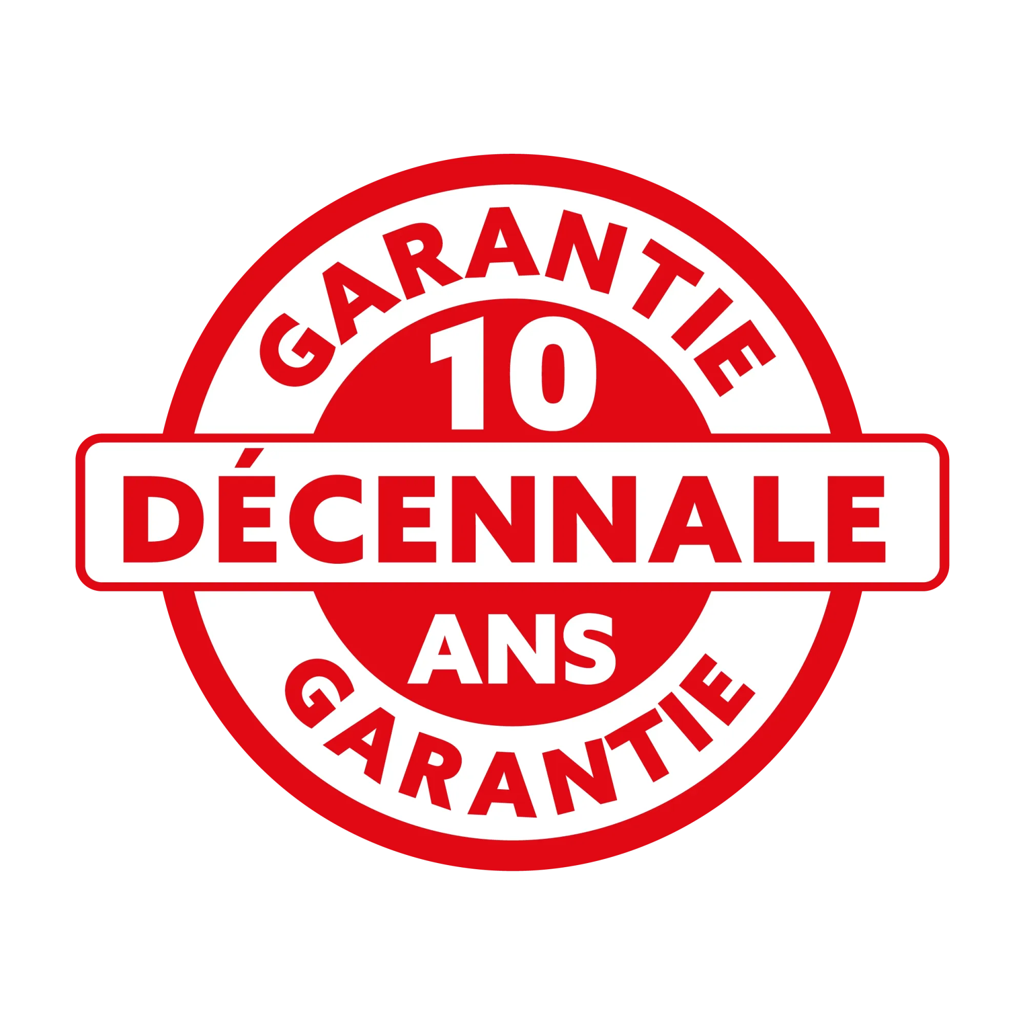 Logo garantie décennale de K.Altec, installateur de gouttières en Gironde
